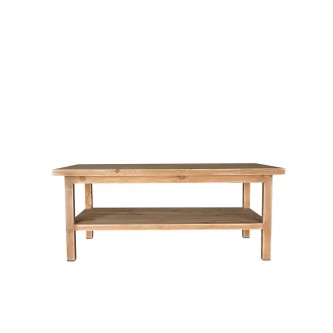 FLORE coffee table, a solid wood storage tray