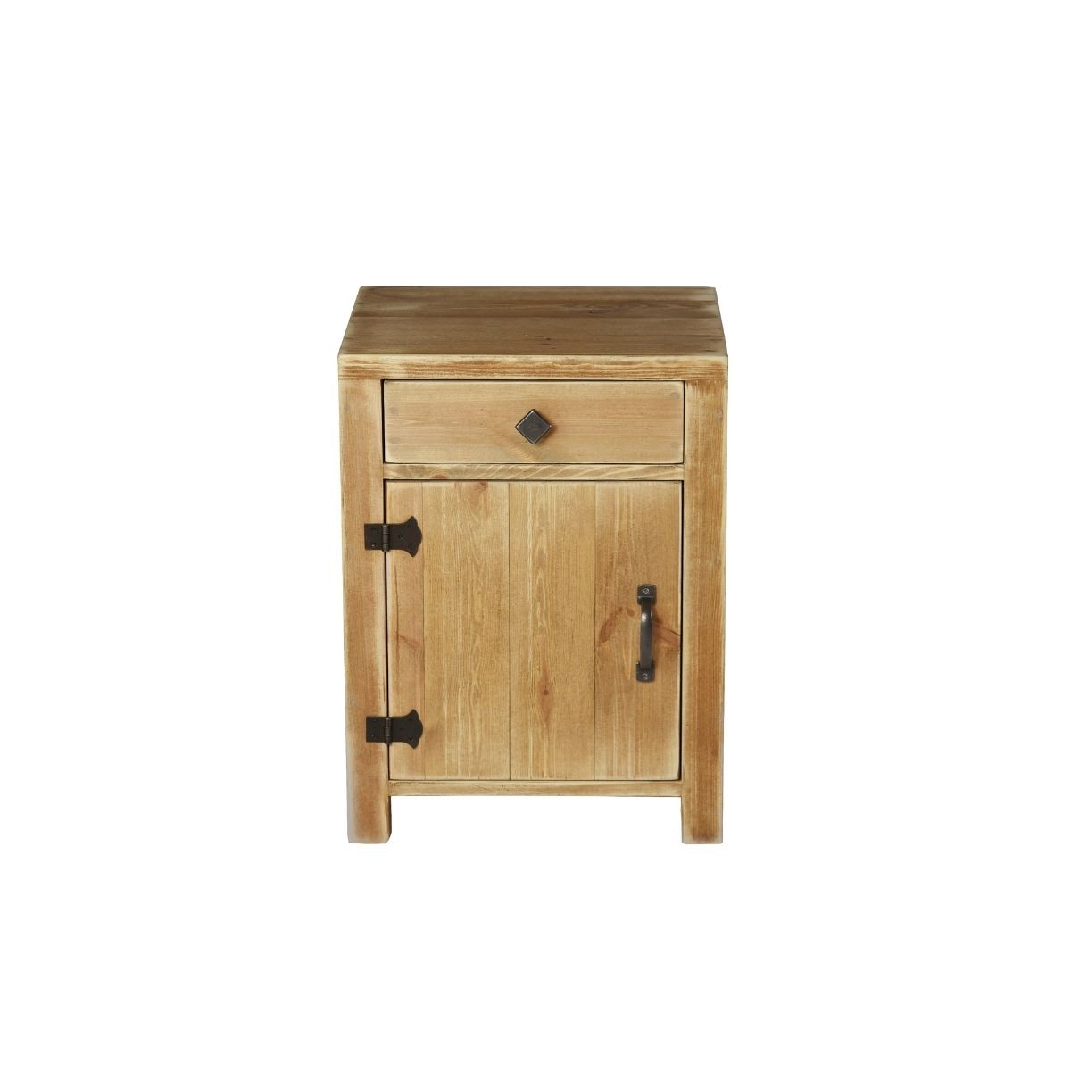 Table de chevet COLETTE 1 tiroir 1 porte en bois massif